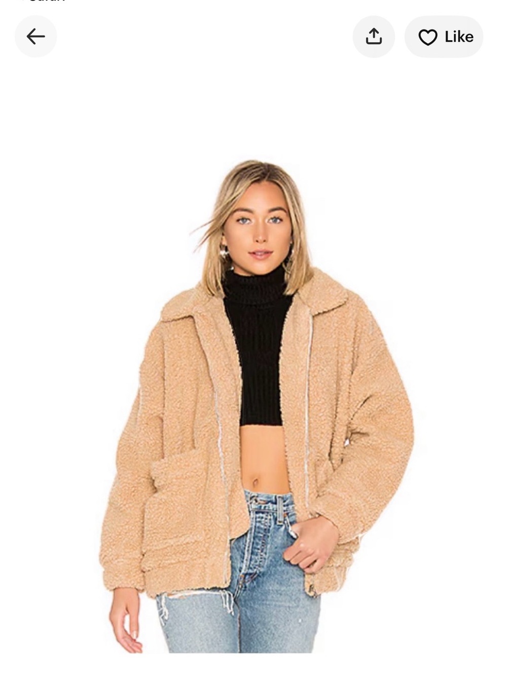 I.AM.GIA Tan Teddy Sherpa Jacket